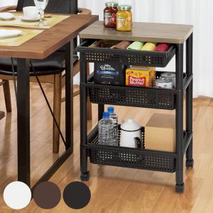 キッチンワゴン 人工大理石天板キッチン作業台 幅68cm （ キャスター