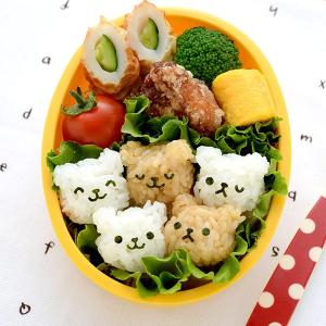 おにぎり押し型 こぐまのmini×2おにぎりやさん おにぎり抜型 （ おにぎり型 くま キャラ弁 ）｜colorfulbox