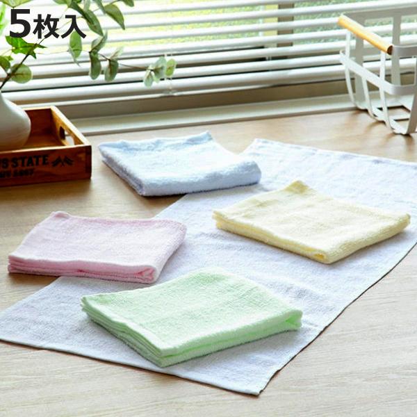フェイスタオル 34×80ｃｍ タオル 5色組 カラーフェイスタオル （ フェイス たおる 綿100...