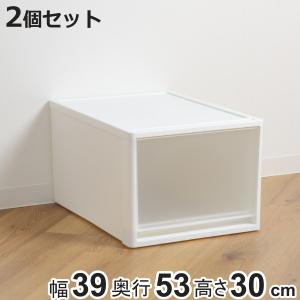 収納ケース ストラ 53-L 幅39×奥行53×高さ30cm クローゼット収納 プラスチック 引き出し 日本製 同色2個セット （ 収納ボックス 収納 ケース ボックス ）｜colorfulbox