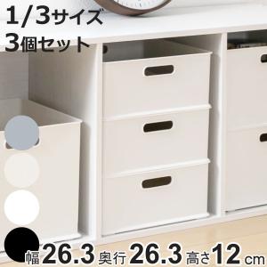 カラーボックス 横置き インナーボックス 収納 1/3 3個セット ナチュラ インボックス プラスチック 日本製 （ 収納ボックス 収納ケース スタッキング ）