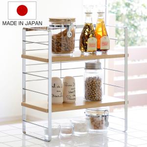 下村企販 調味料ラック 幅40cm 木棚 出窓シェルフ （ スパイスラック