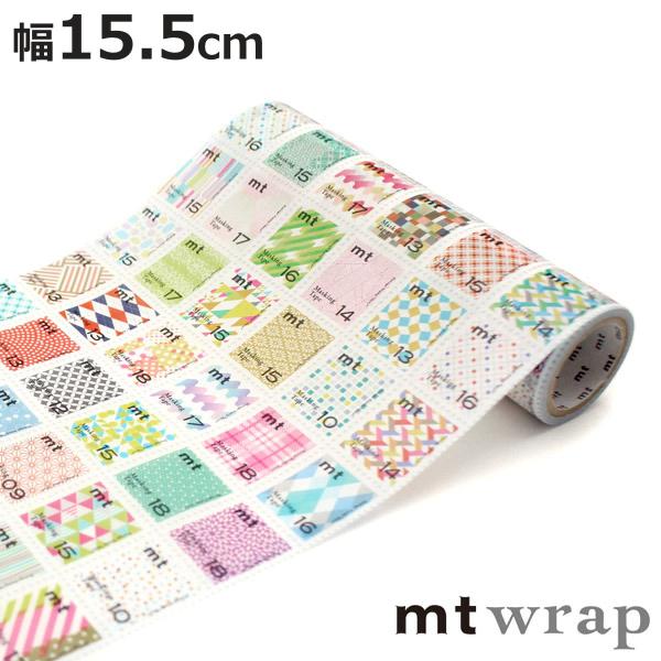 包装紙 ラッピングシート mt wrap s 切手・deco 幅15.5cm （ ラッピング 包む ...