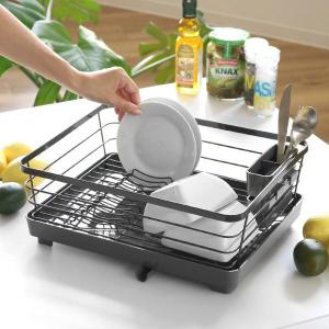 水切りラック 大容量 防サビWコート Ag+抗菌加工 ワイド POSE ポゼ （ 水切りカゴ 水切りかご 水切りバスケット ）