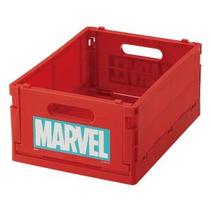 折りたたみコンテナ S MARVEL マーベル ロゴ コンテナ 収納ボックス （ 収納ケース 収納コンテナ 収納 コミック 折りたたみ コンパクト ）｜colorfulbox