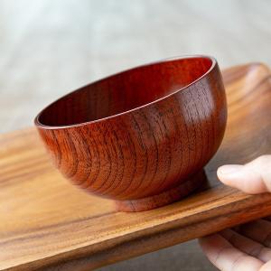 汁椀 470ml 木製 すべらん椀 ノンスリップ 都型 山中塗 （ 椀 木 滑り