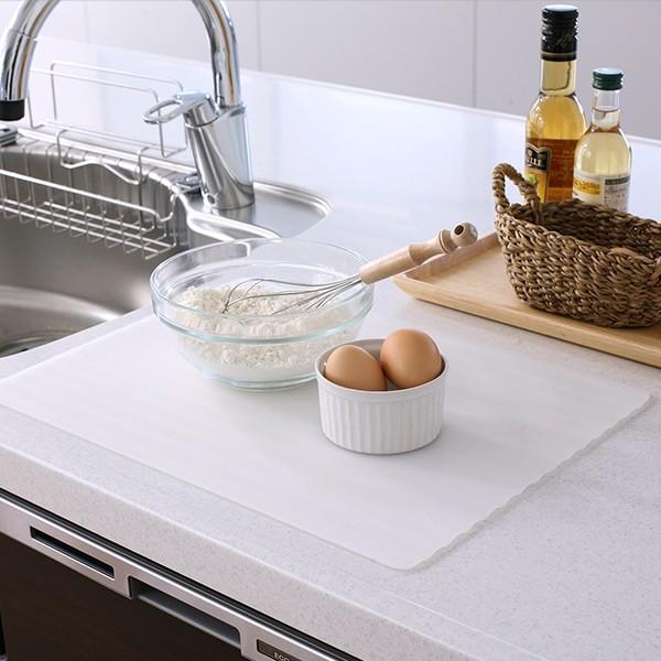 調理台保護シート ミゾ付き 水切りマット シリコン製 調理台の傷防止 （ 調理台マット 調理台保護マ...