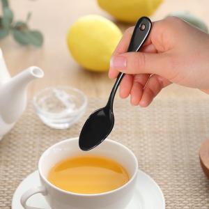 ティースプーン 14cm ノワール Noir ステンレス製 ホーロー 日本製 （ 洋食器 カトラリー 琺瑯 黒い食器 ）