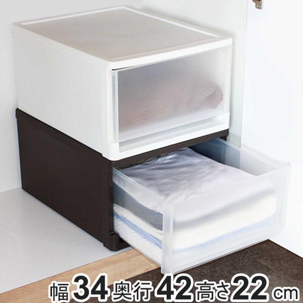 収納ボックス ストラ クローゼット 棚上 幅34×奥行42×高さ22cm （ 収納ケース 引き出し ...