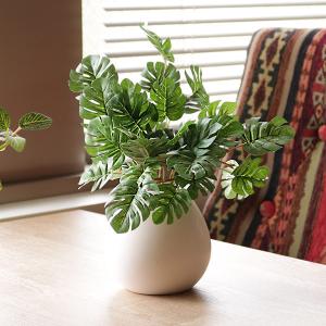 人工観葉植物 モンステラ 19cm フェイクグリーン 造花 光触媒