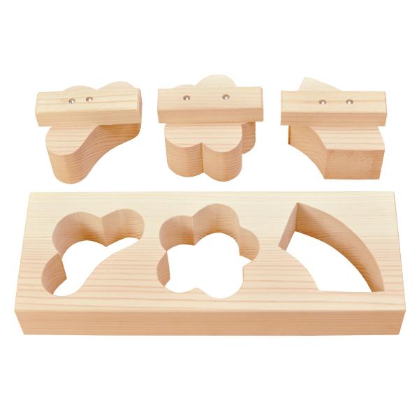 物相型 木製 ひのき 3つ型 松 梅 末広 お弁当グッズ （ 日本製 おむすび型 型抜き おにぎり ...