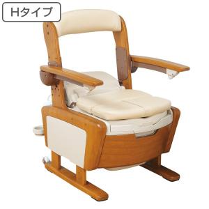 新品未使用　ポータブルトイレ 家具調 はねあげH ソフト便座 パナソニックエイジフリー 家具調ポータブルトイレ＜座楽＞ひじ掛け