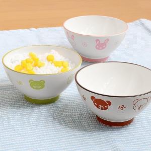 可愛いウィンク顔 陶器ご飯茶碗 子供用食器 インテリア皿 宮本産業 お茶碗 220ml 子供用食器 プラスチック 日本製 （ 食洗機対応