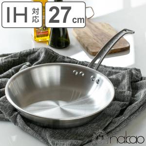 フライパン 18cm IH対応 浅型 ステンレス製 キングフロン ノーメイク