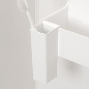 磁着SQ OPスリムポケット 歯ブラシホルダー ポケット オプション パーツ （ バス収納 歯ブラシ ハミガキ ホルダー 磁着SQ専用 バストレイ ）