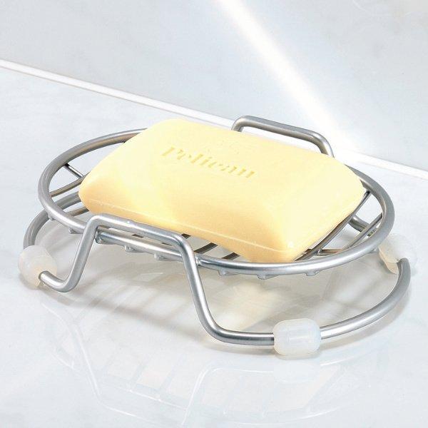 石鹸皿 バススタイル ダブルコーティング ソープスタンド 石鹸置き （ ソープディッシュ 石けん皿 ...
