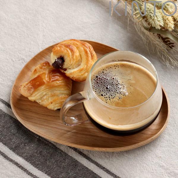 キントー プレート＆カップ カフェスイーツセット FIKA フィーカ 木製 耐熱ガラス （ KINT...