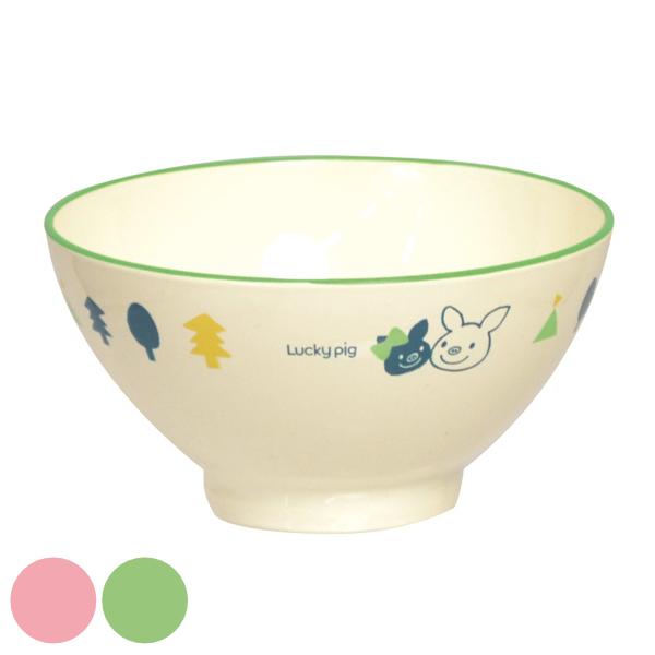 飯椀 11cm LuckyPig giggle ラッキーピッグ ギグル 皿 プラスチック 日本製 （...