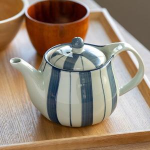 陶器　ポット ポット 550ml 染十草 茶こし付き 急須 ティーポット 陶器 （ 食洗機