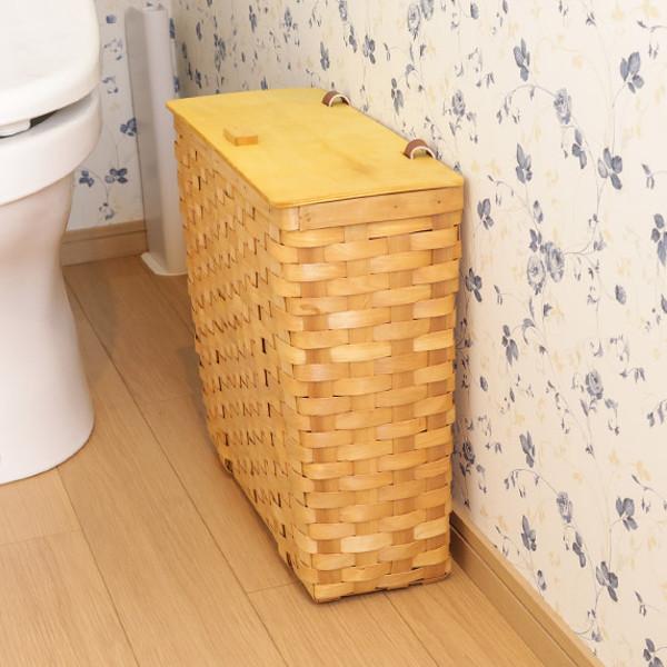 トイレットペーパーストッカー 9ロール用 ウッドチップ トイレットペーパー 収納 ストッカー （ ト...
