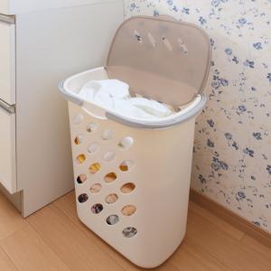 ランドリーバスケット　籐バスケット蓋付き 不動技研（FUDOGIKEN） ランドリーバスケット ルーフバスケット 蓋付き