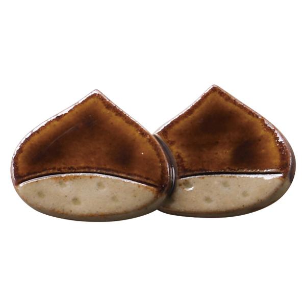 箸置き 6cm くり 栗 陶器 日本製 （ 箸置 カトラリーレスト 陶器製 箸休め カトラリー置き ...