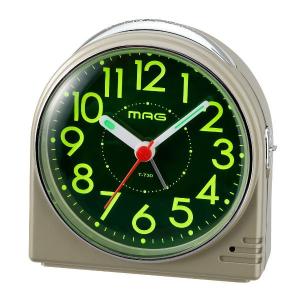 ノア精密 目覚まし時計 蛍 置き時計 ライト付き スヌーズ機能 文字板