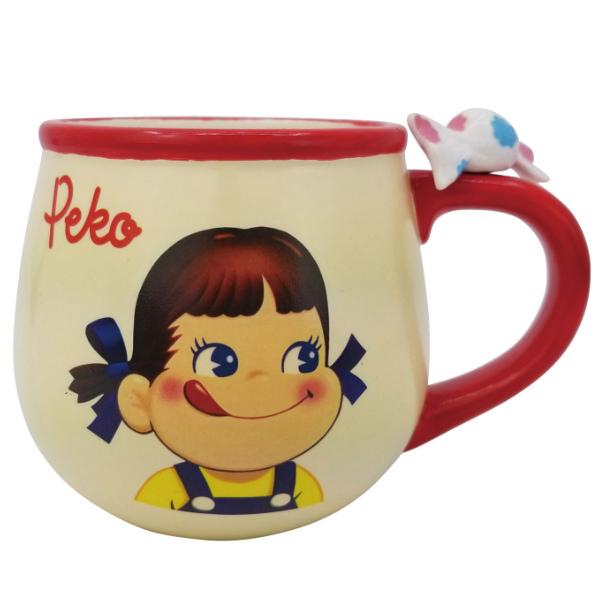 マグカップ 300ml ペコちゃん フィギュア付き コップ 食器 磁器製 キャラクター （ カップ ...