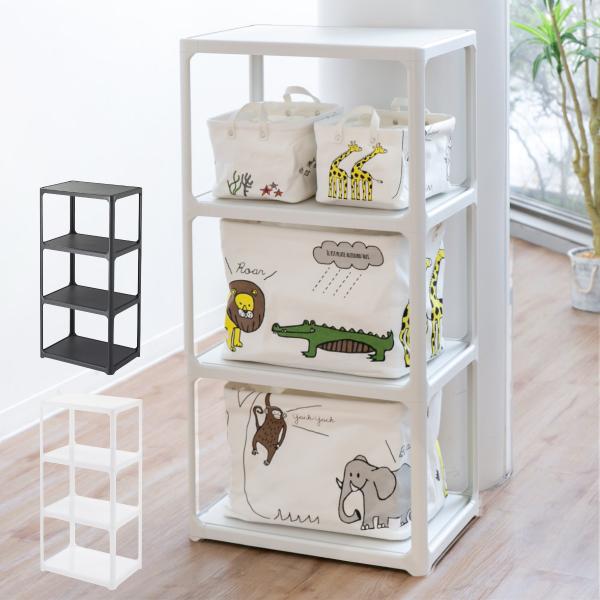 ラック 3段 収納棚 収納 カラーボックス 組立品 カタス 日本製 （ オープンラック シェルフ デ...