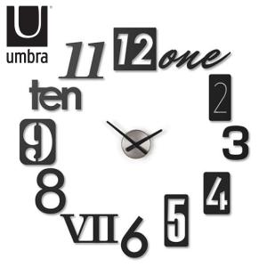 時計 シール 壁掛け umbra シンプル ナンブラウォールクロック （ 壁掛け時計 掛時計 ステッ...