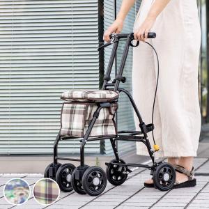 幸和製作所 シプール チェックブラック コンパクトタイプ シルバーカー