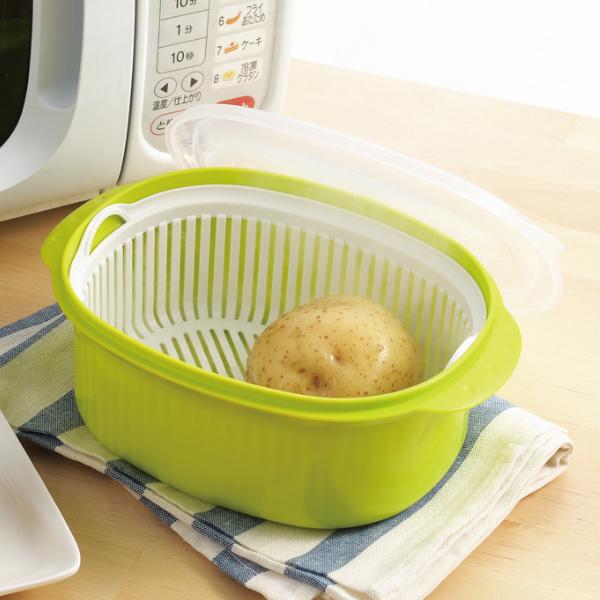 電子レンジ 調理器具 あっ！とレンジ 茹で蒸し工房 蒸し料理 （ ボウル ザル コランダー 電子レン...