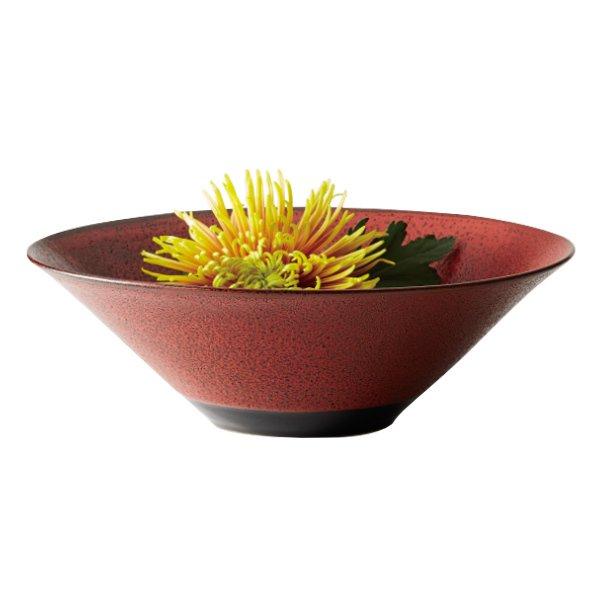 小鉢 19cm しのぎ M.STYLE 朱印 美濃焼 皿 食器 和食器 日本製 （ 食洗機対応 電子...