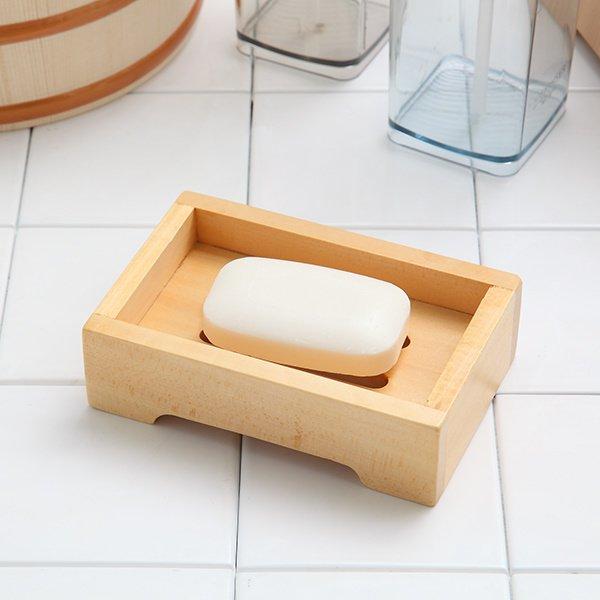 木製石けん台 新余湯派 石鹸台 木製 石鹸皿 天然木 石けん （ 石けん皿 置き ケース 石鹸トレイ...