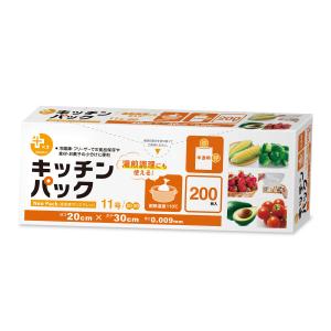 保存袋 キッチンポリパック BOX M 200入 （ エンボス加工 半透明 ポリ