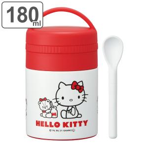 弁当箱 保温 フードポット 180ml 抗菌 ミニ スープジャー ハローキティ タイニーチャム （ キティ スプーン付き 保温弁当箱 保冷 お弁当箱 ランチボックス ）｜colorfulbox