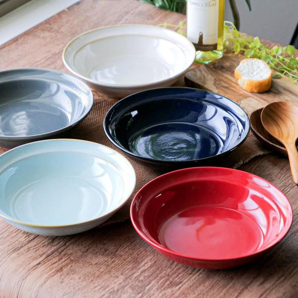 カレー＆パスタ皿 21cm HINATA 陶器 （ 食洗機対応 電子レンジ対応 プレート 中皿 パス...