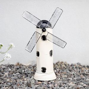 鉄の置物、オブジェ、花や飾りを飾るもの オーナメント 風車 ムーラン L AA （ 置物 アイアン 鉄 飾り