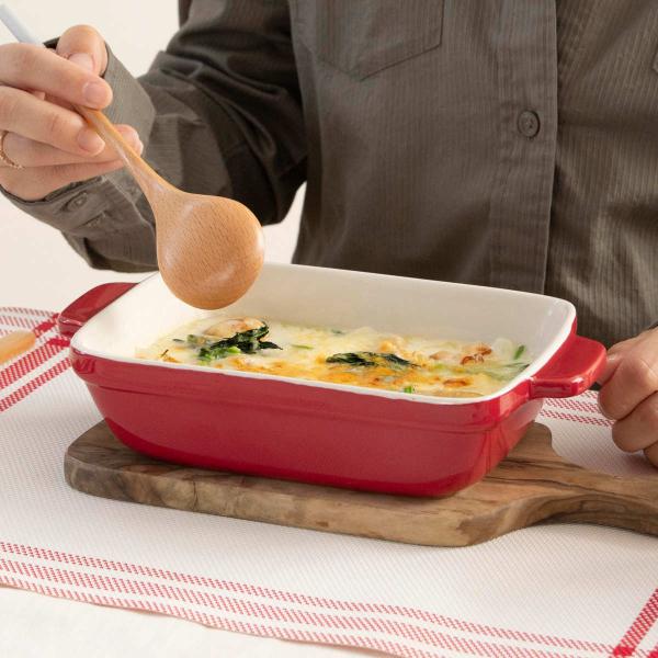 グラタン皿 18cm 長方形 深型 陶磁器 （ 電子レンジ対応 オーブン対応 トースター対応 耐熱皿...