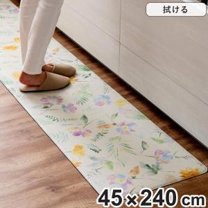 キッチンマット 拭ける PVC 花柄 フィオレア...の商品画像