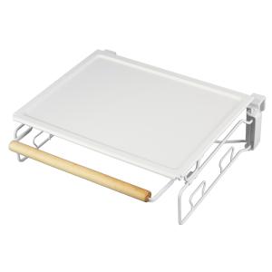 折りたたみ式キッチンテーブルシンク付き ステンレス製 シンク扉簡易テーブル クロネコ キッチン作業台 タオル