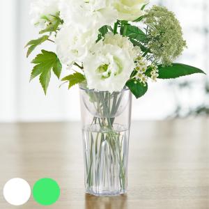 花瓶 グロウベース クリア （ フラワーベース 花びん 花器 スタンド プラスチック ベース 上皿 ）｜colorfulbox