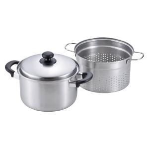 和平フレイズ パスタポット 22cm IH対応 燕三 日本製 （ ガス火 IH