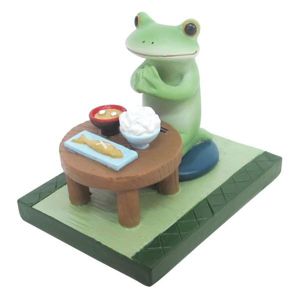 置き物 いただきますカエル Copeau コポー （ カエル コポタロウ 置物 玄関 かえる 蛙 グ...
