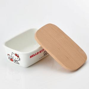 スケーター バターケース ホーロー 木蓋付き ハローキティ （ ホーロー