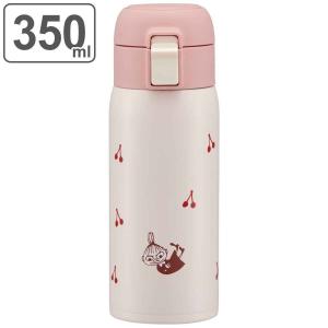 水筒 350ml ステンレス ワンタッチ 直飲み ムーミン リトルミイ （ MOOMIN 保温 保冷 ワンプッシュ ステンレスボトル キャップロック設計 真空二重構造 ）｜colorfulbox