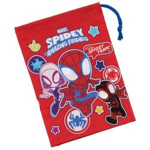 コップ袋 巾着 スパイダーマン （ 巾着袋 コップ入れ 歯ブラシ 給食袋 キッズ 日本製 ）｜colorfulbox