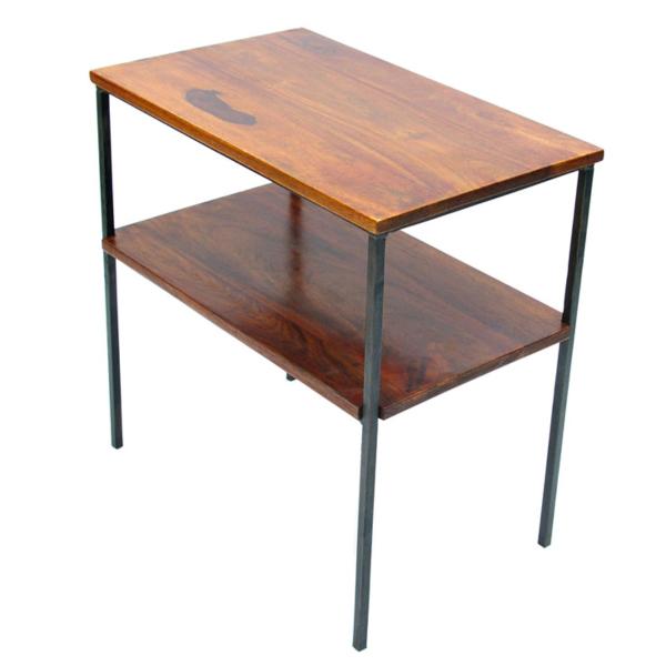 サイドテーブル 幅50cm 木製 ラック アイアン （ ナイトテーブル テーブル ディスプレイ 台 ...