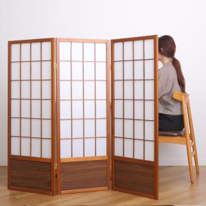 衝立 和風衝立 あずきM 3連 高さ120cm...の詳細画像4