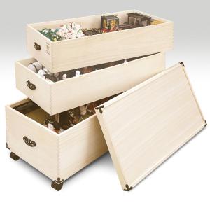総桐 ひな人形収納ケース 3段 日本製 幅82c...の商品画像